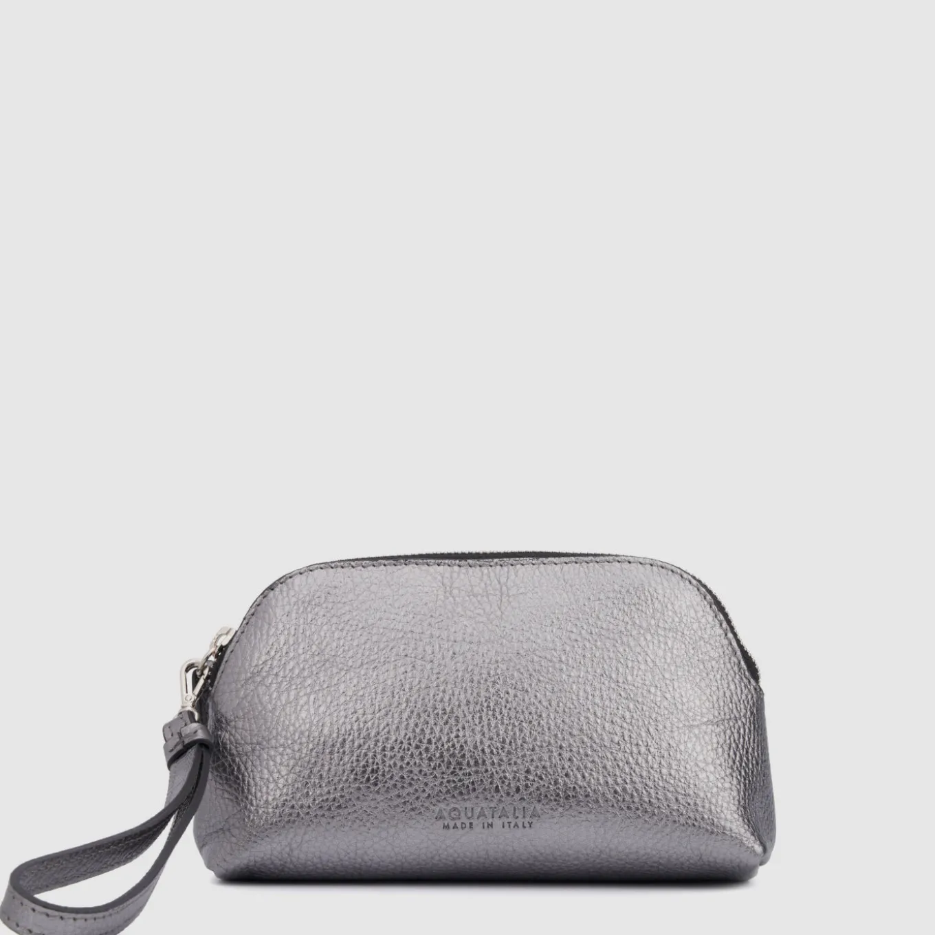 medium_zip_wristlet_0.webp Hot Aquatalia Medium Zip Wristlet Silver